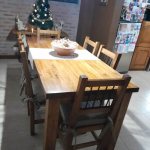 Mesa De 1.60 X 90 Metros Maciza Estilo Campo